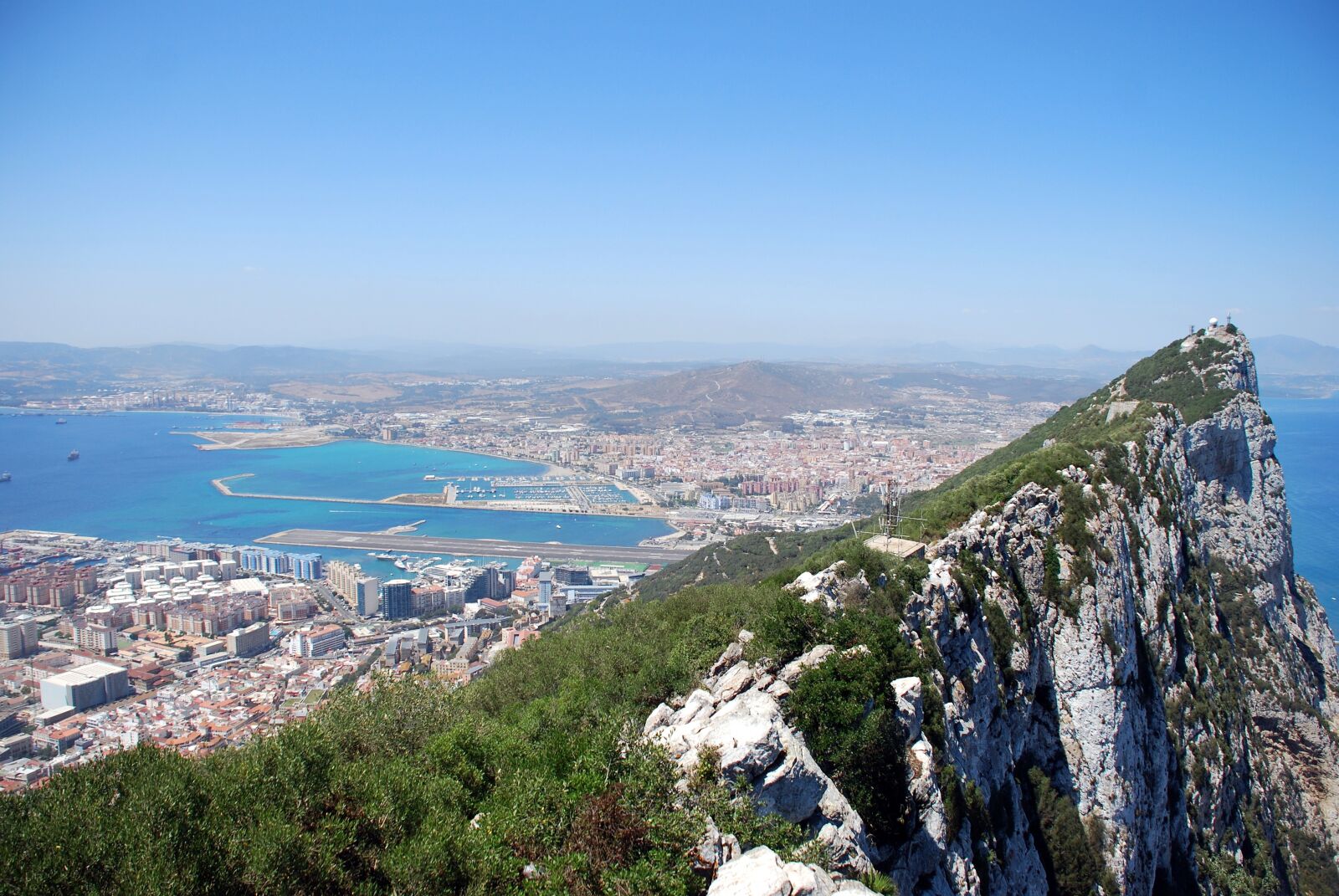 Nikon D40X sample photo. Gibraltar, rock, aerial view photography