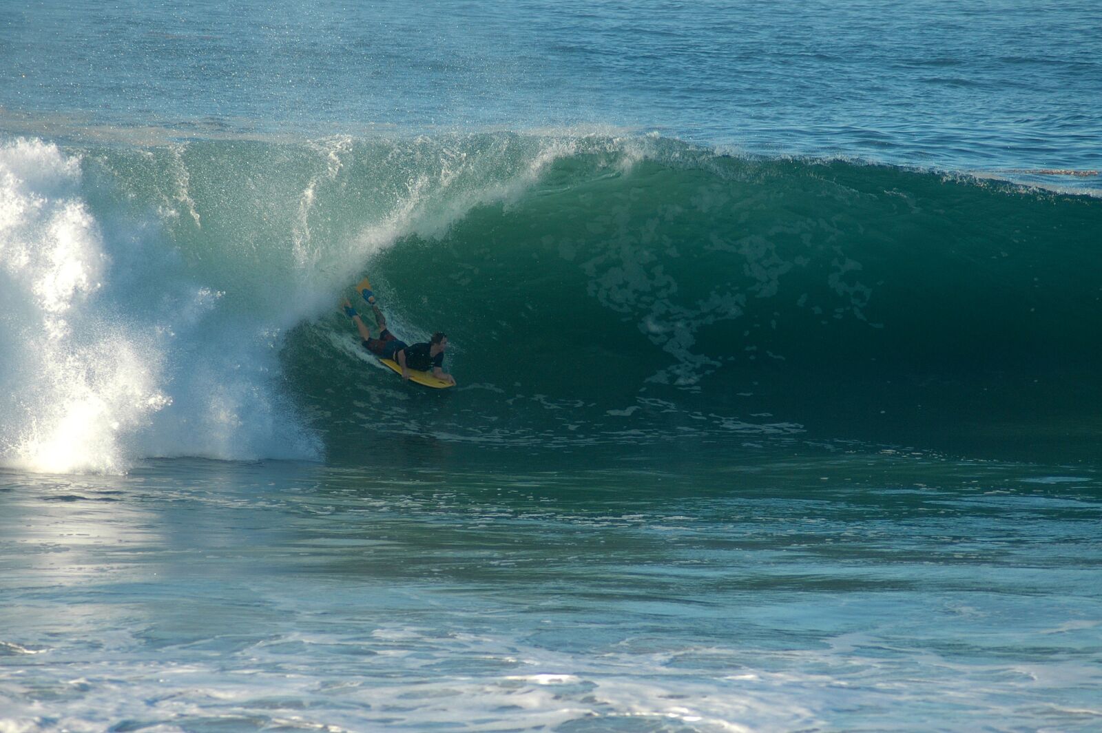 Nikon D70 sample photo. Boogie board, surfing, wave photography