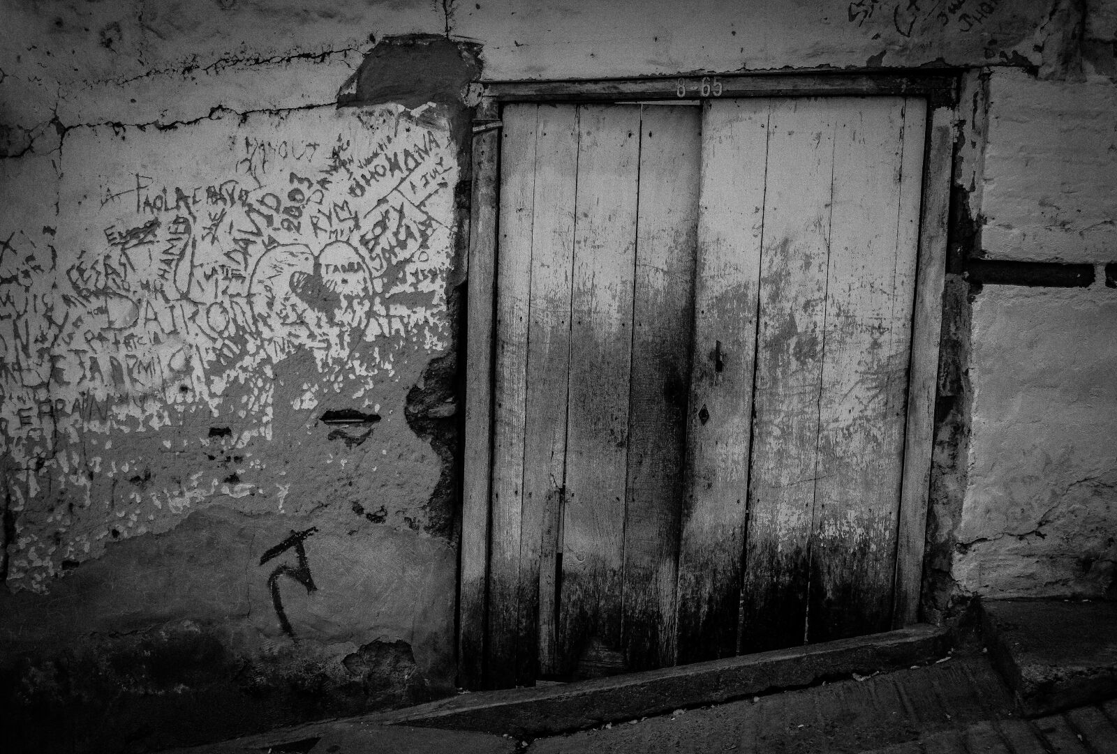 Nikon D5100 sample photo. Wear, graffiti, door photography