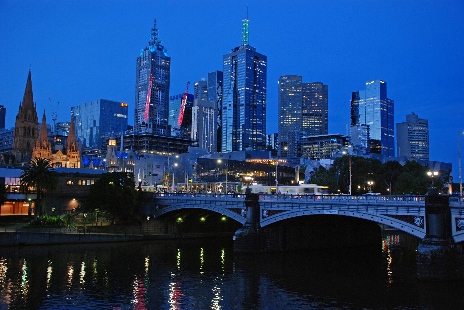 Nikon D80 sample photo. Melbourne, skyline, dusk photography