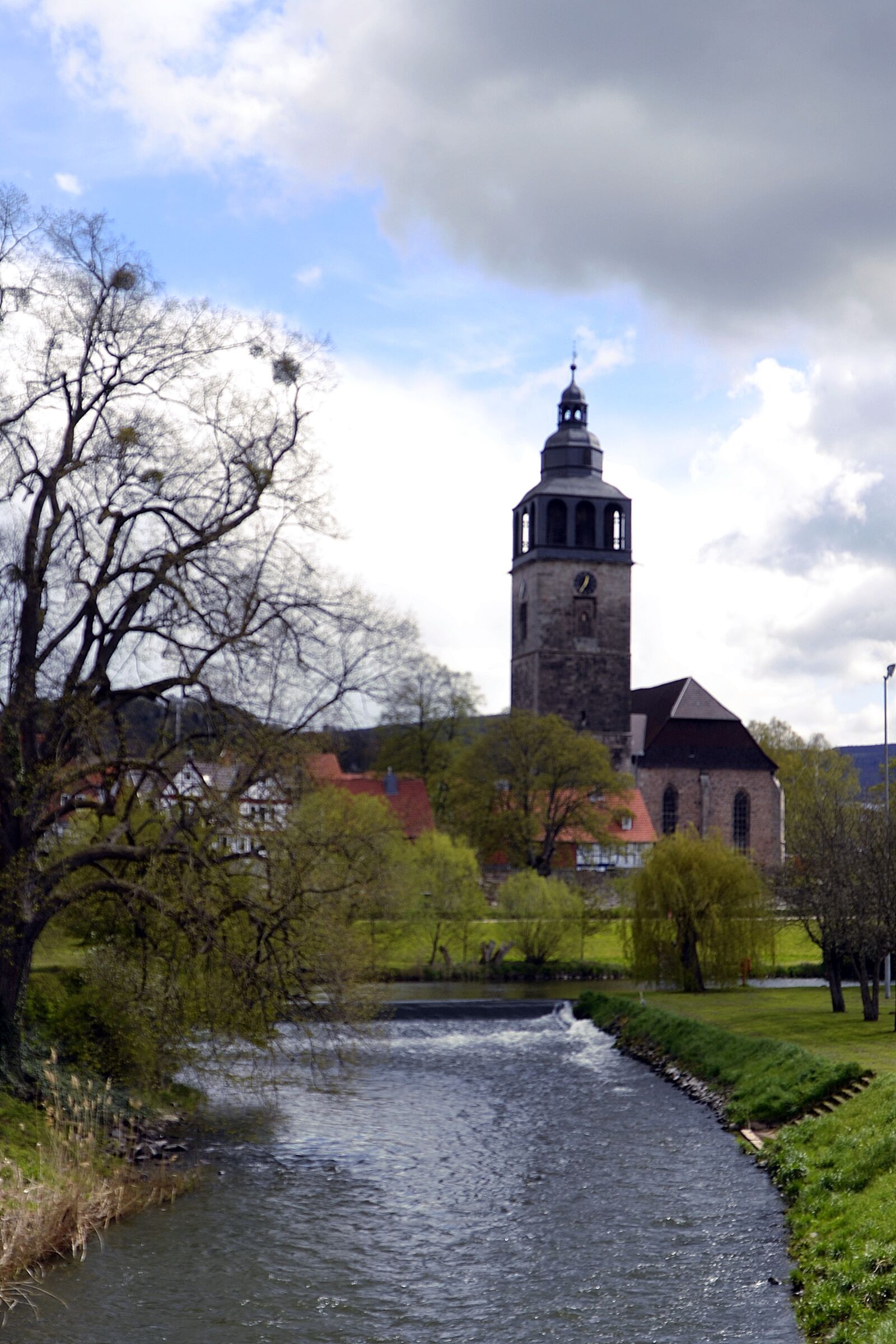 Nikon D3100 sample photo. Landscape, river, church photography