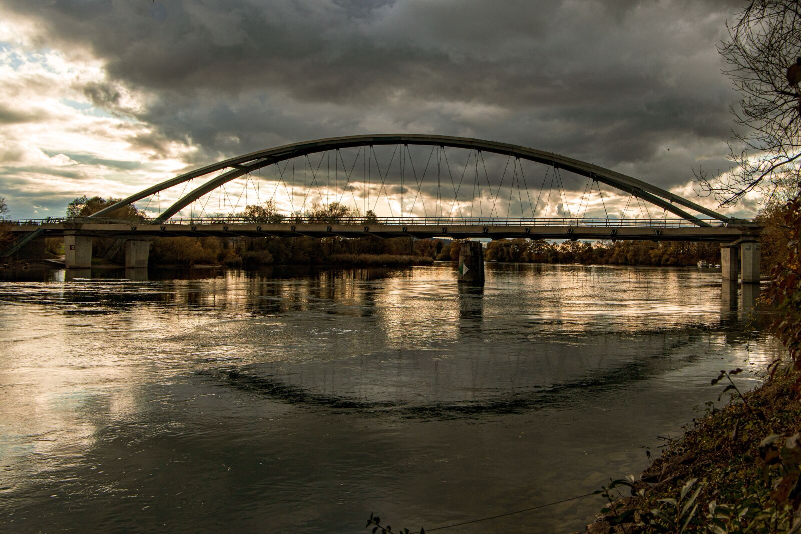 Canon EOS R sample photo. Bridge, river, aare photography