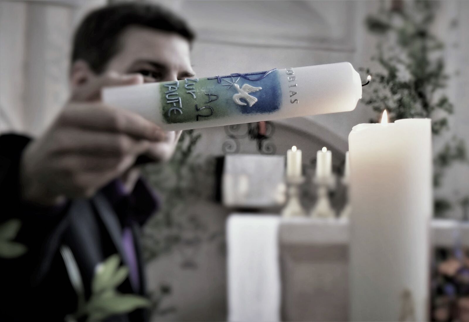 Panasonic DMC-TZ101 sample photo. Baptism, christening, candle photography
