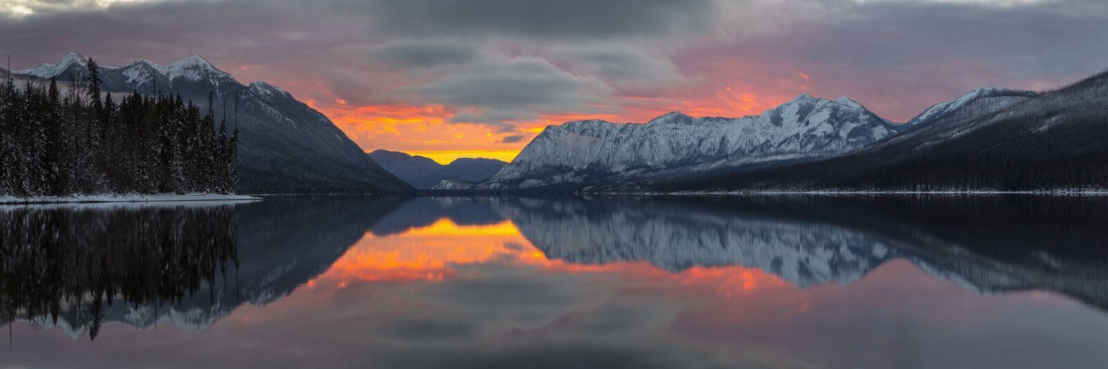 Canon EF 24-105mm F4L IS USM sample photo. Landscape, sunset, apgar mountains photography