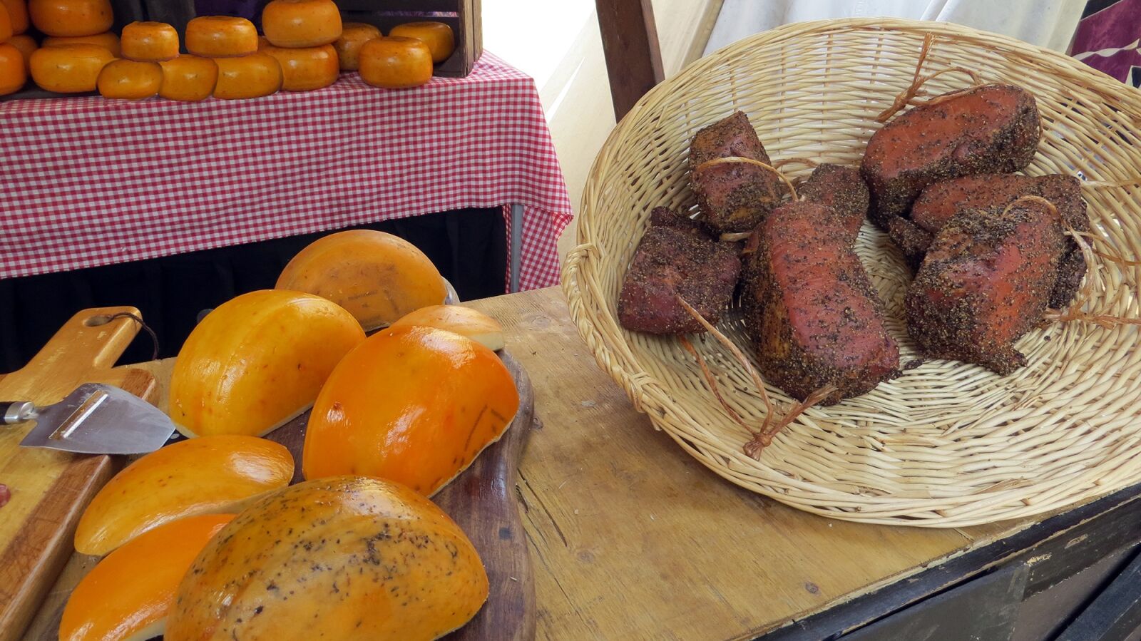 Canon PowerShot SX240 HS sample photo. Ham, food, farmer's market photography