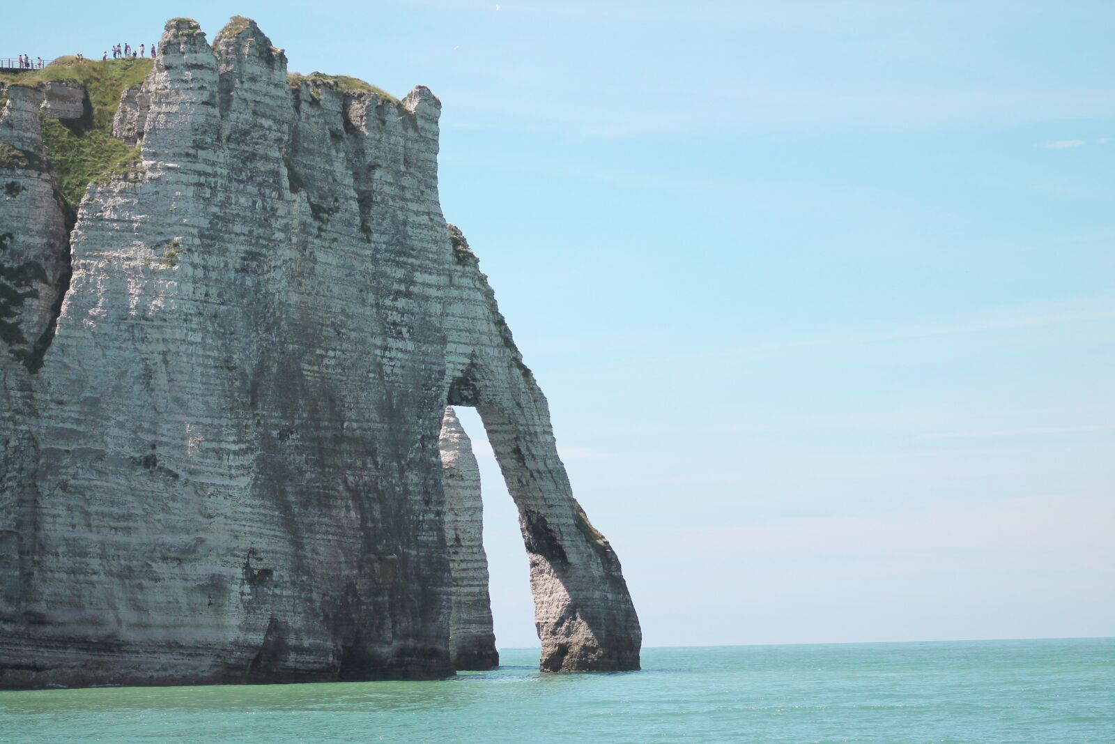 Canon EF 75-300mm f/4-5.6 sample photo. Cliff, sea, normandy photography