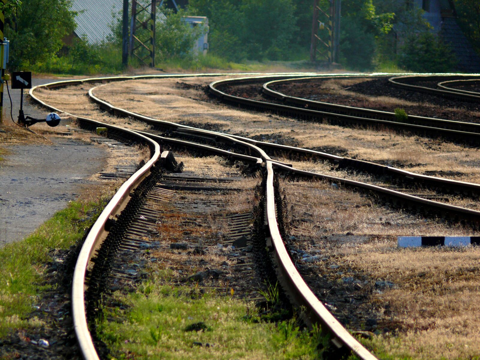 Panasonic DMC-FZ50 sample photo. Track, points, railway photography