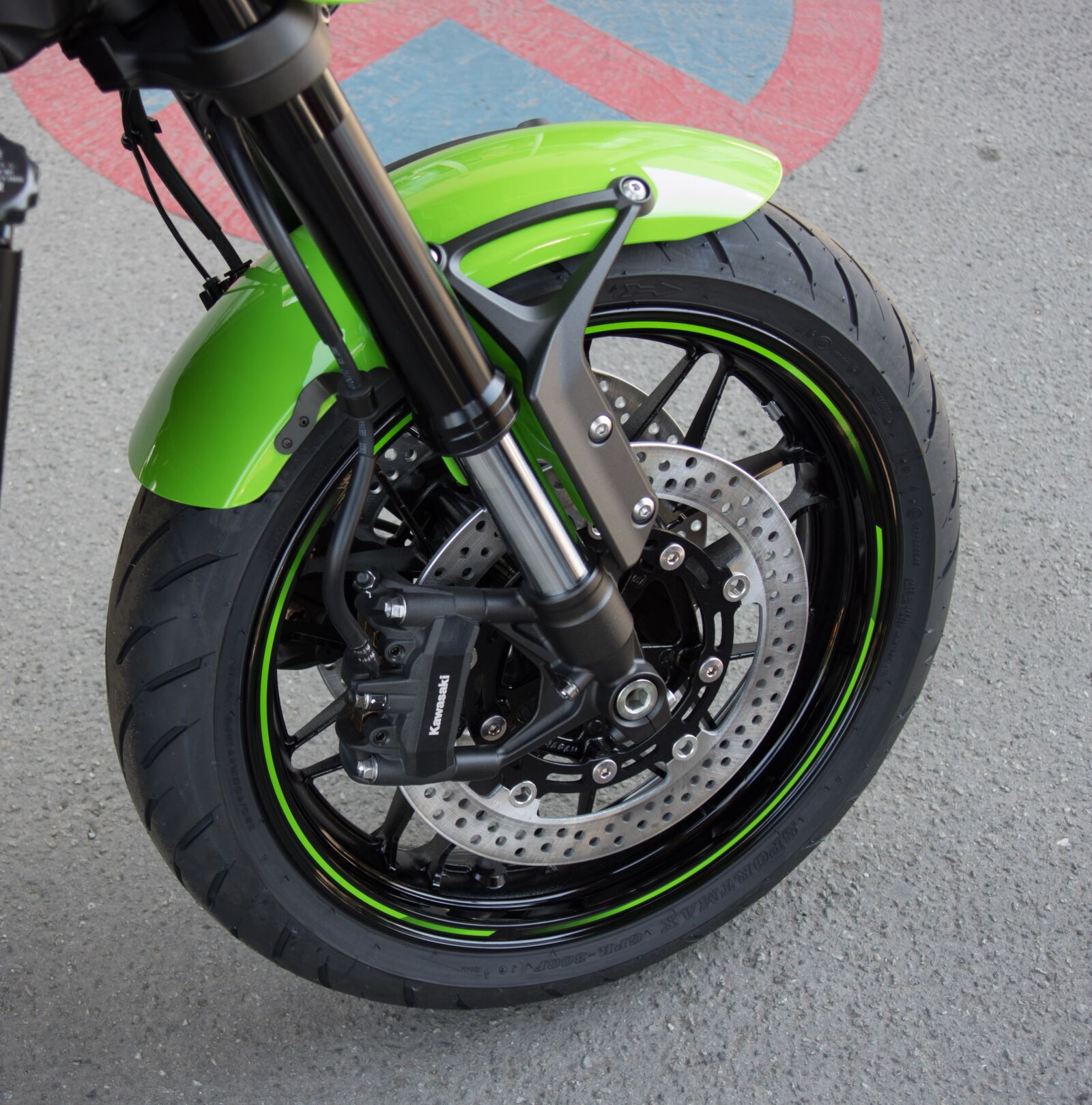 Pentax K-3 sample photo. Motorcycle, front wheel, brake photography