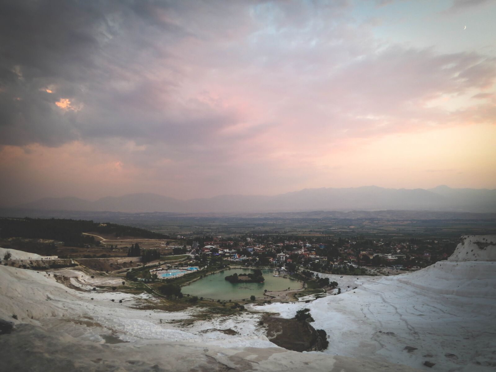 Canon PowerShot S100 sample photo. Sunset, travertine pools, istanbul photography