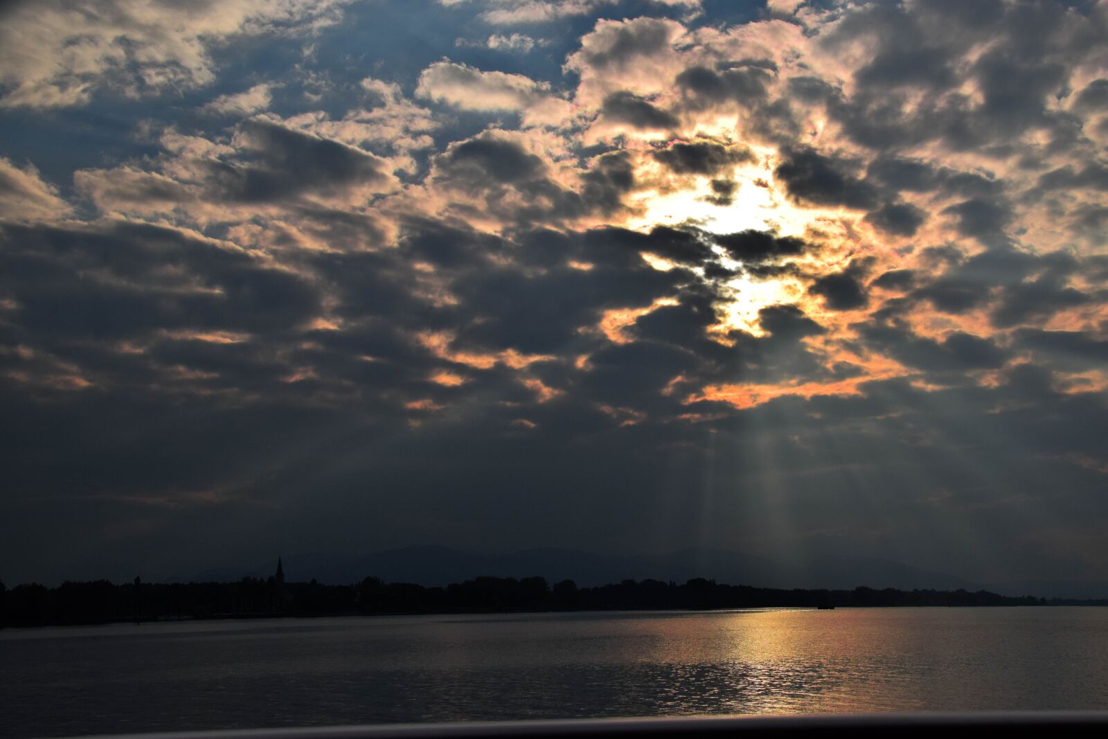 Nikon D3300 sample photo. Clouds, sun, lake constance photography
