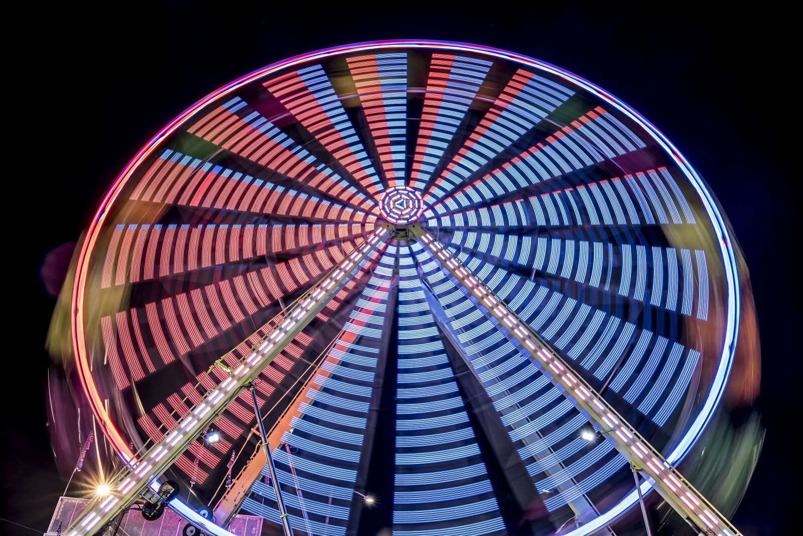 Nikon D810 sample photo. Ferris wheel, carnival, night photography