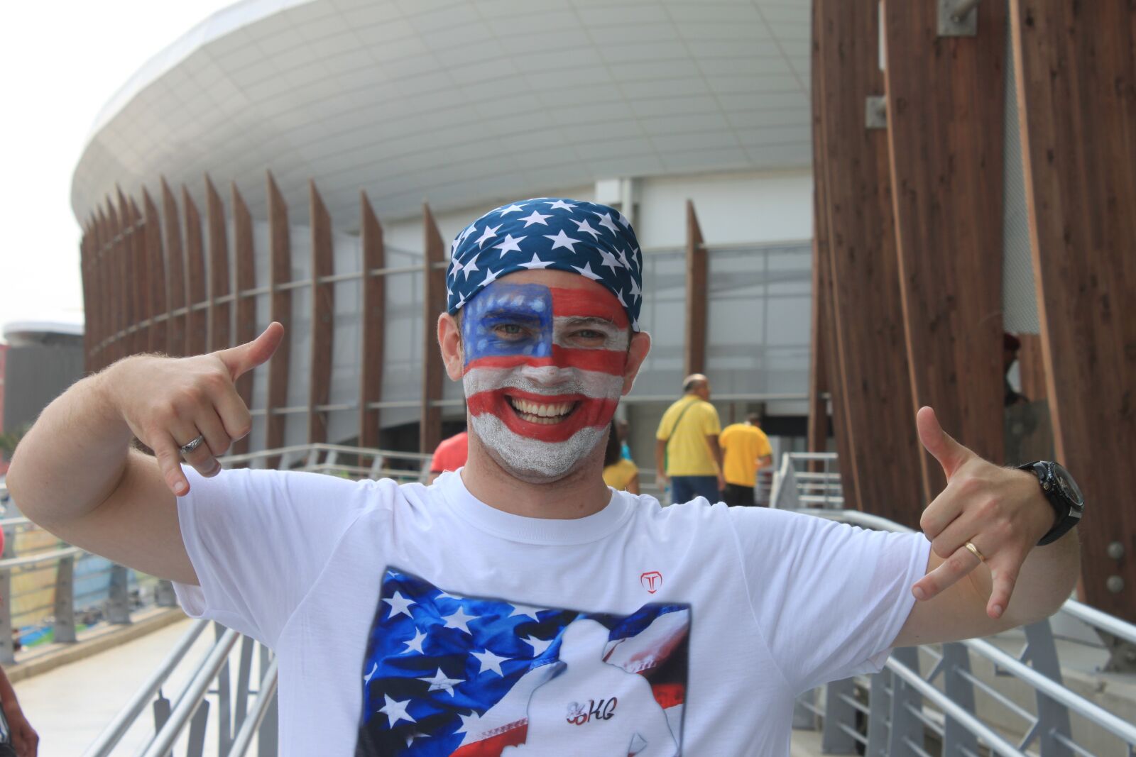Canon EOS 500D (EOS Rebel T1i / EOS Kiss X3) sample photo. Fan, usa, olympiad photography