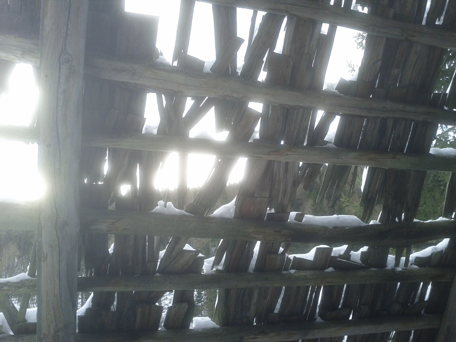 Google Nexus S sample photo. Roof, wood, wreck photography
