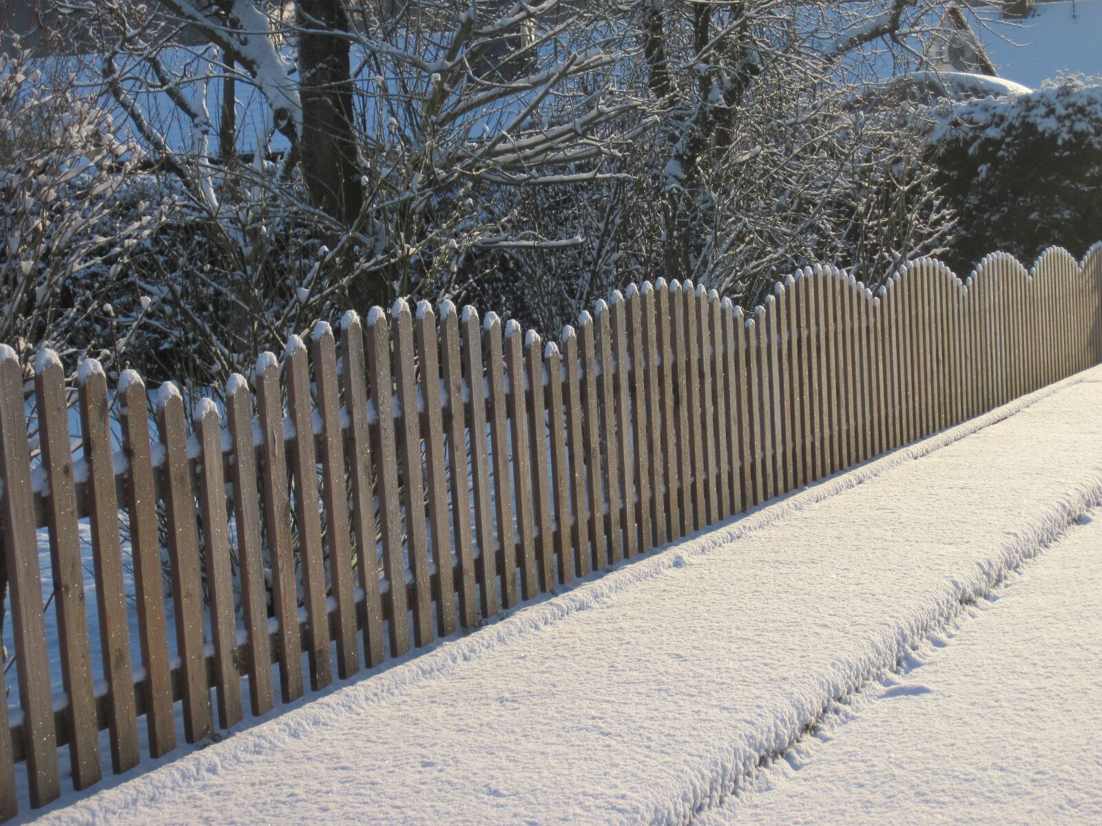 Canon PowerShot D10 sample photo. Fence, snow, winter photography