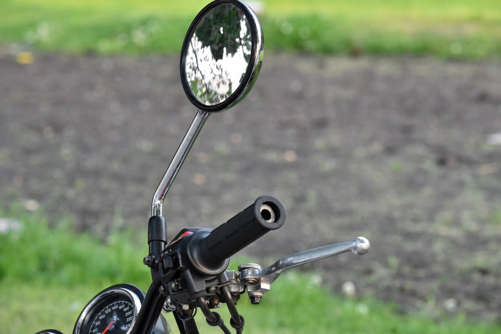 Nikon D5500 sample photo. Mirror, motorcycle, speedometer, steering photography