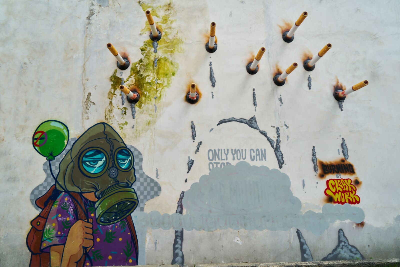 Sony a7R II sample photo. Graffiti, cigarette, dependency photography