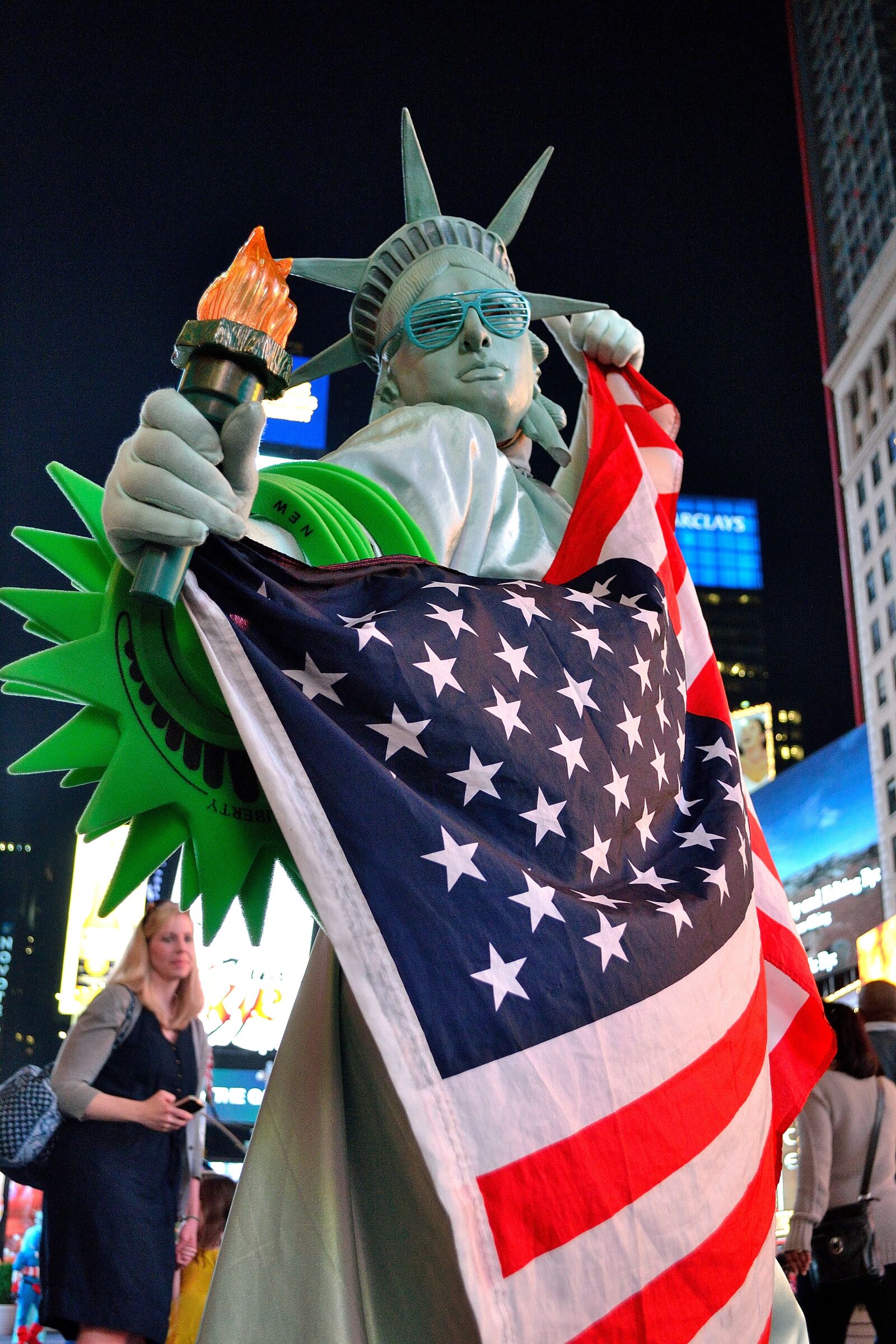 Nikon D3100 sample photo. Times square, costume, make-up photography
