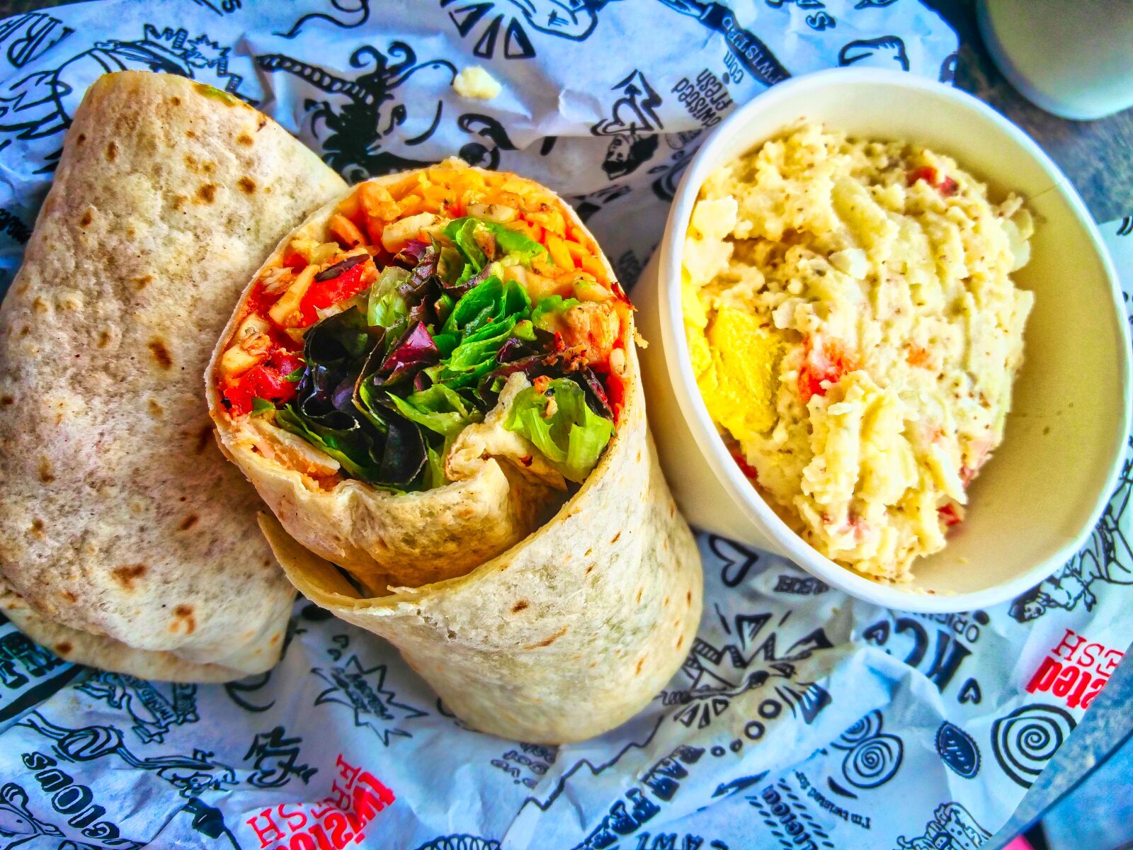 OnePlus ONE A2005 sample photo. Healthy wrap, burrito, tortilla photography