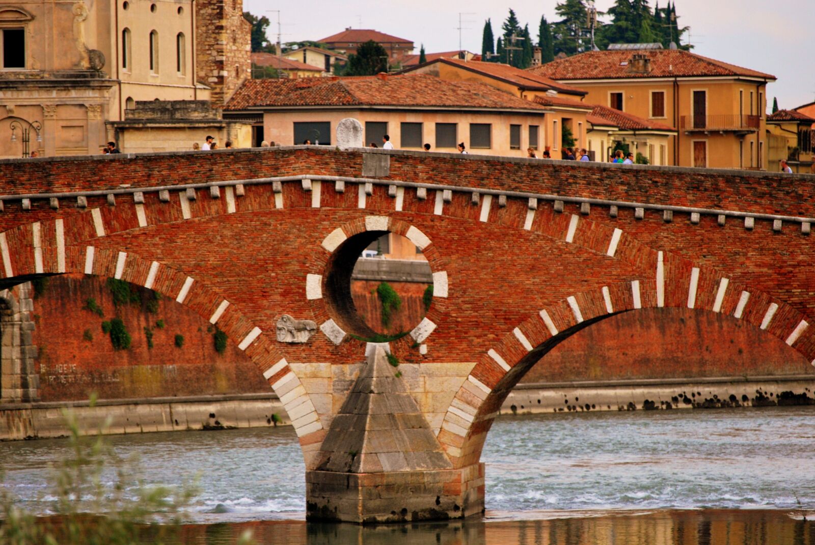 Nikon D60 sample photo. Stone bridge, verona, adige photography