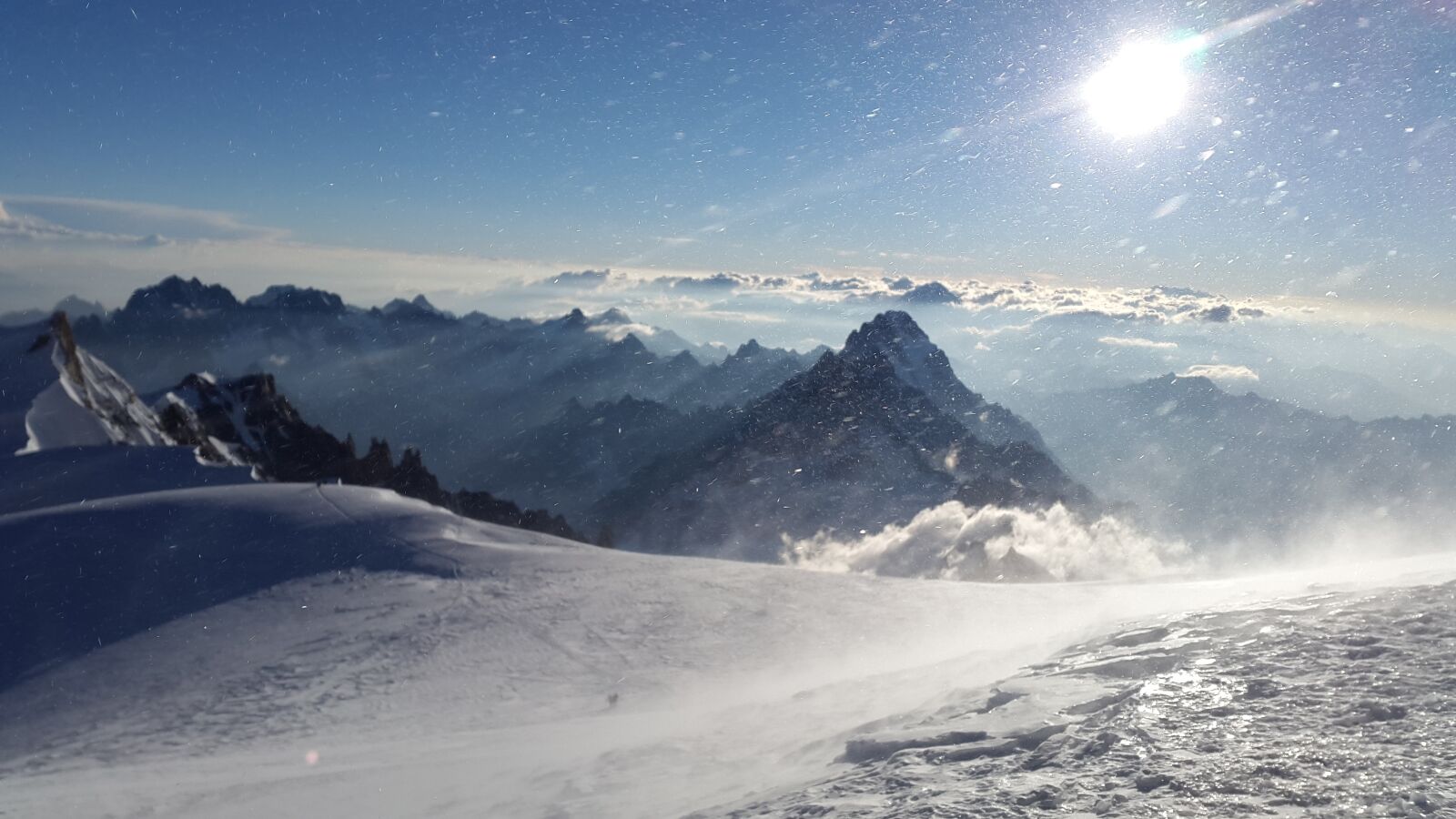 Samsung Galaxy Alpha sample photo. Mont blanc, blizzard, forward photography