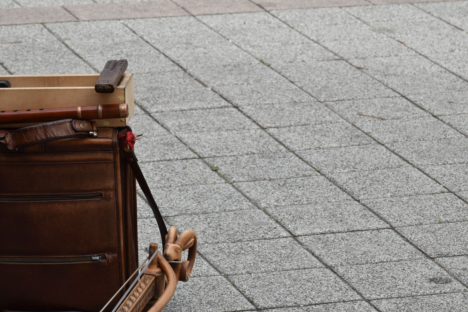 Nikon D5500 sample photo. Instrument, music, pavement, luggage photography