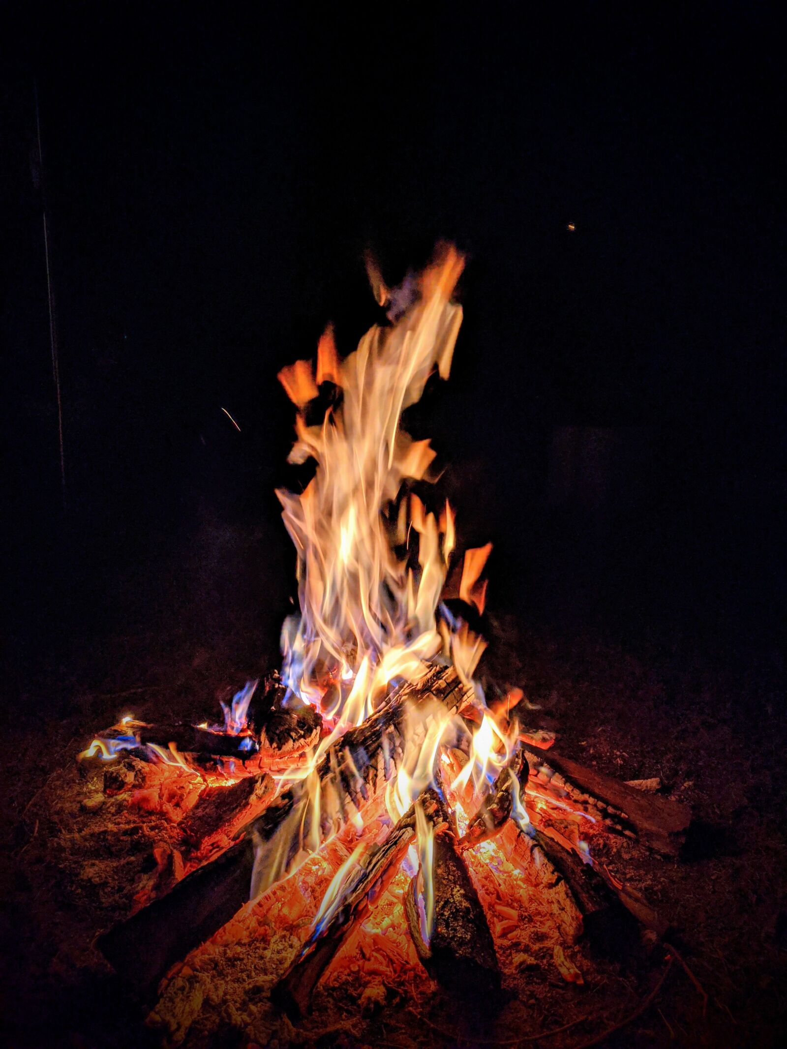 Google Pixel sample photo. Campfire, fire, burning photography