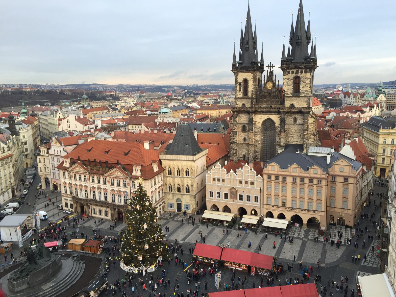 iPhone 6 back camera 4.15mm f/2.2 sample photo. Prague, tyn church, well photography