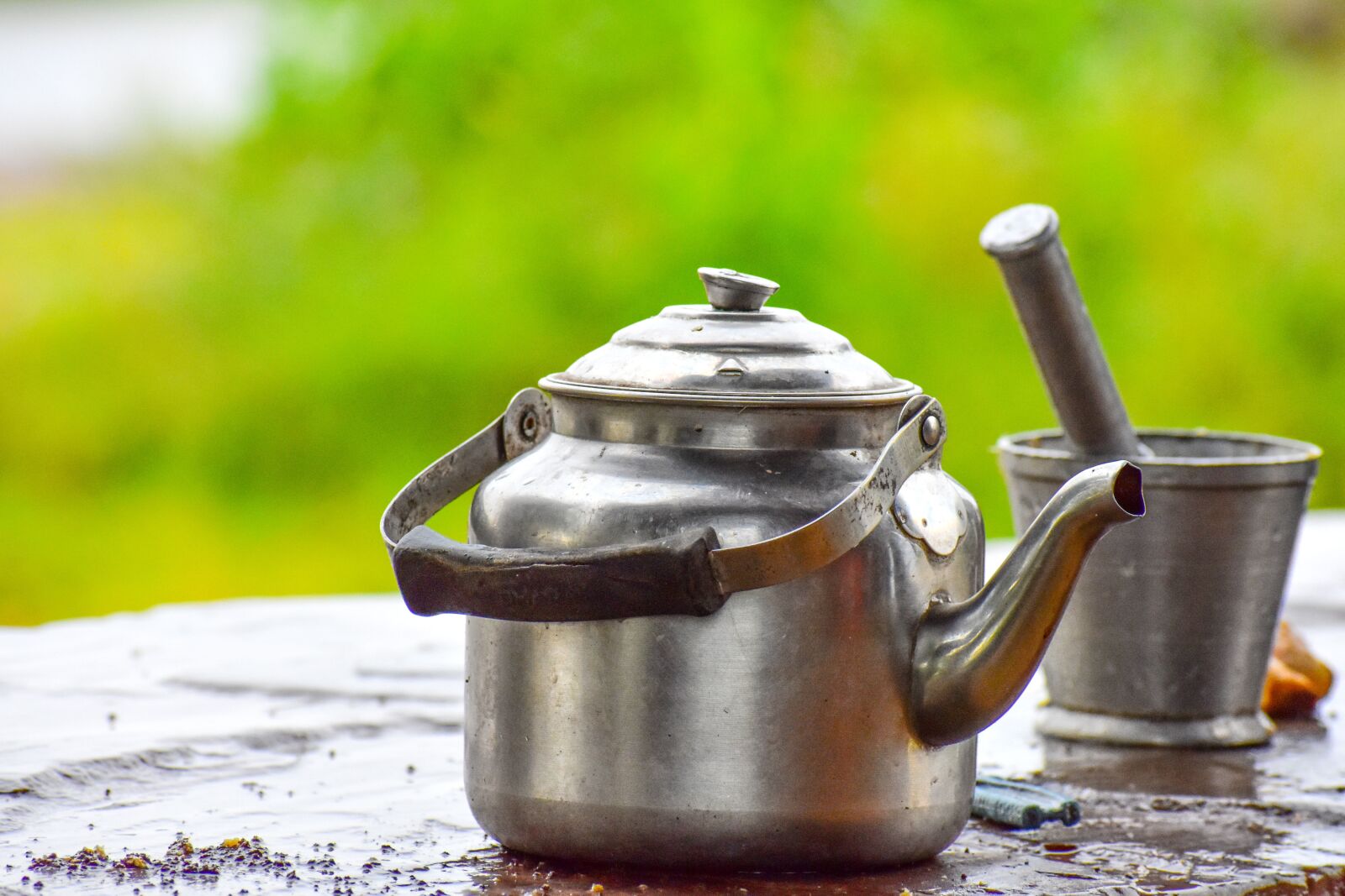 Nikon D3400 sample photo. Tea, kettle, mortar photography