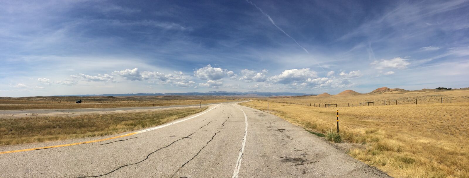 iPhone 5s back camera 4.15mm f/2.2 sample photo. Panoramic, wyoming, highway photography