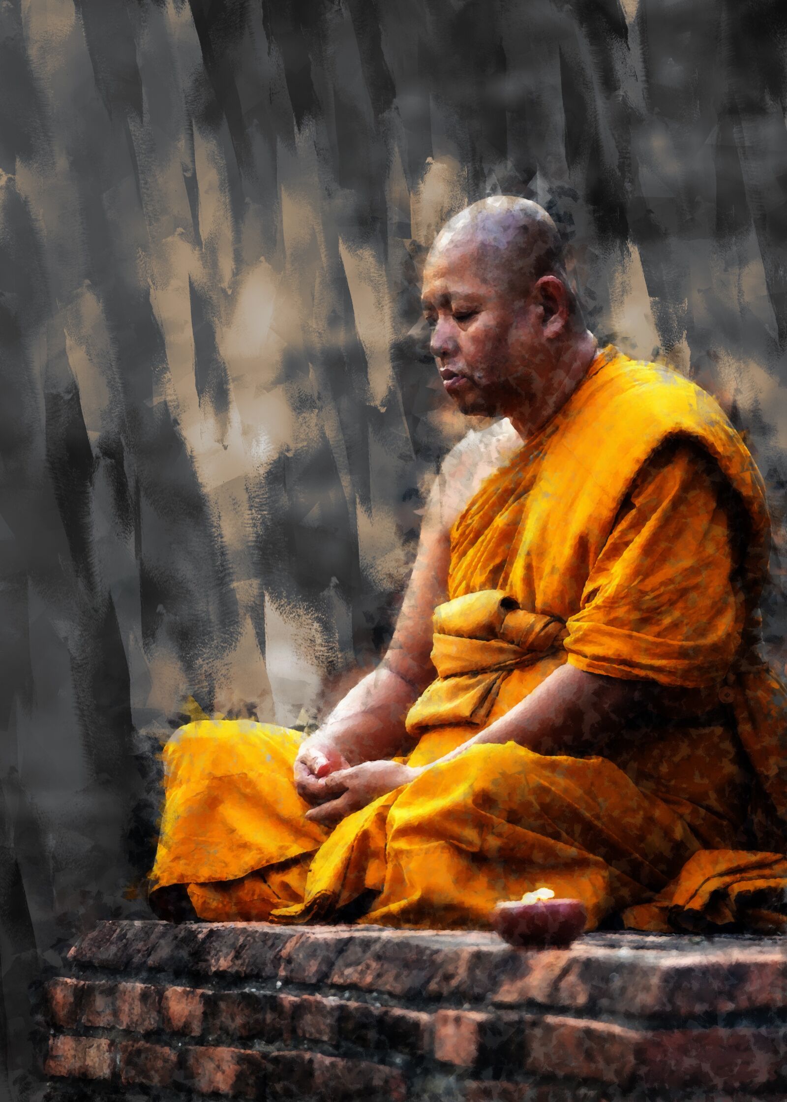 Nikon D810 sample photo. Buddhist, monk, sitting photography