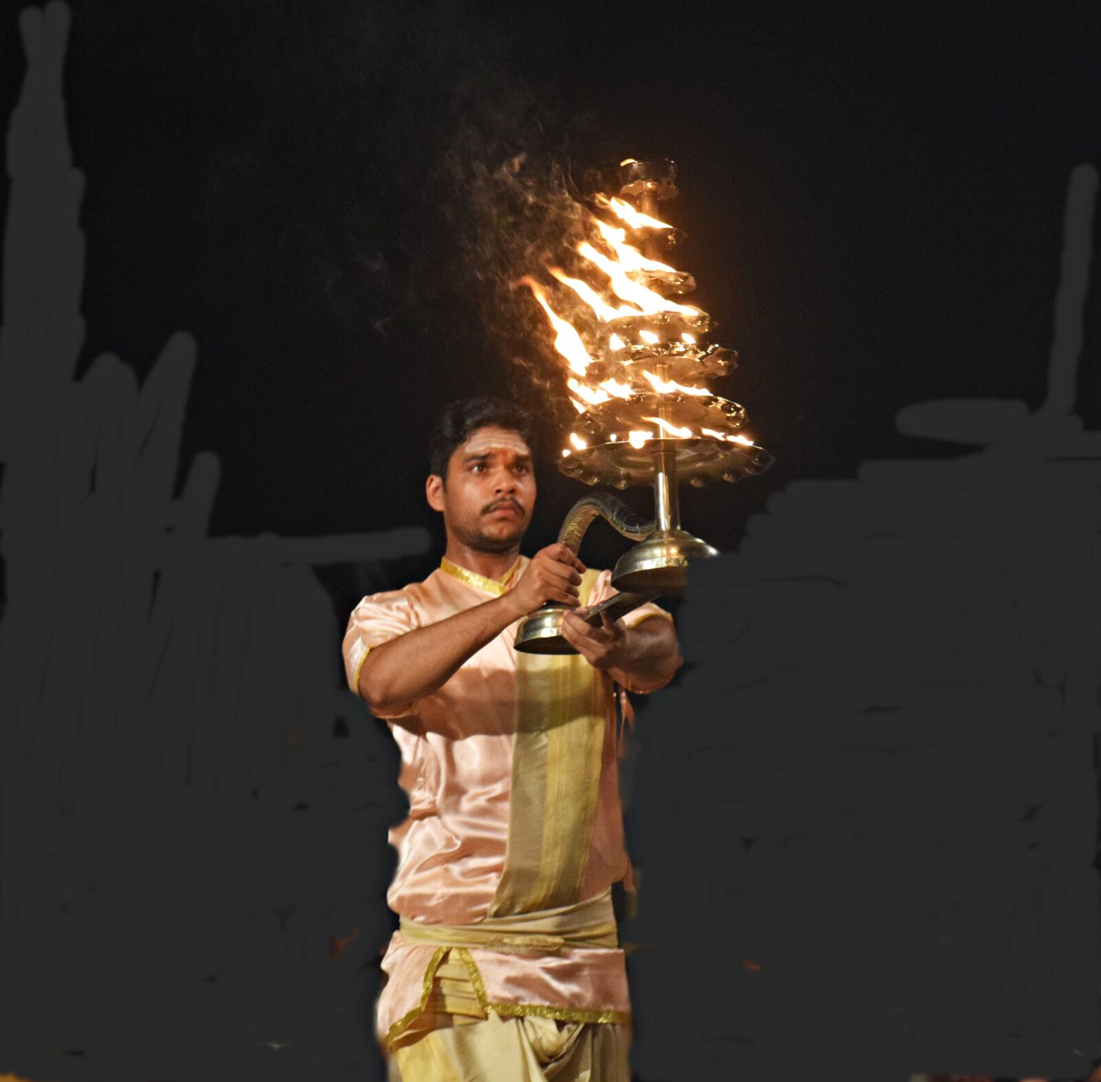 Nikon D3300 sample photo. Ganga arti, varanasi, ghats photography