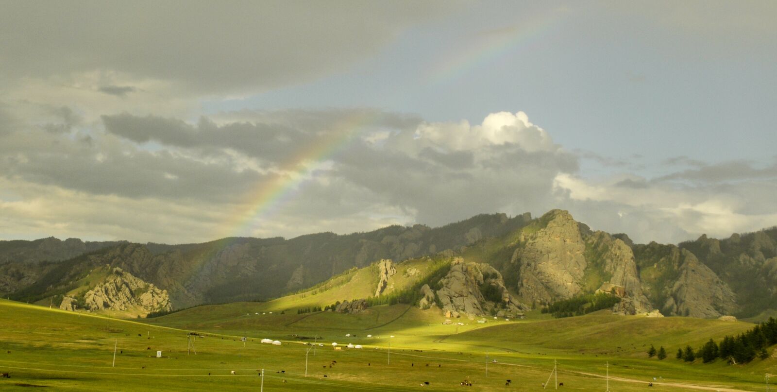 Nikon D90 sample photo. Rain, rainbow, sky photography