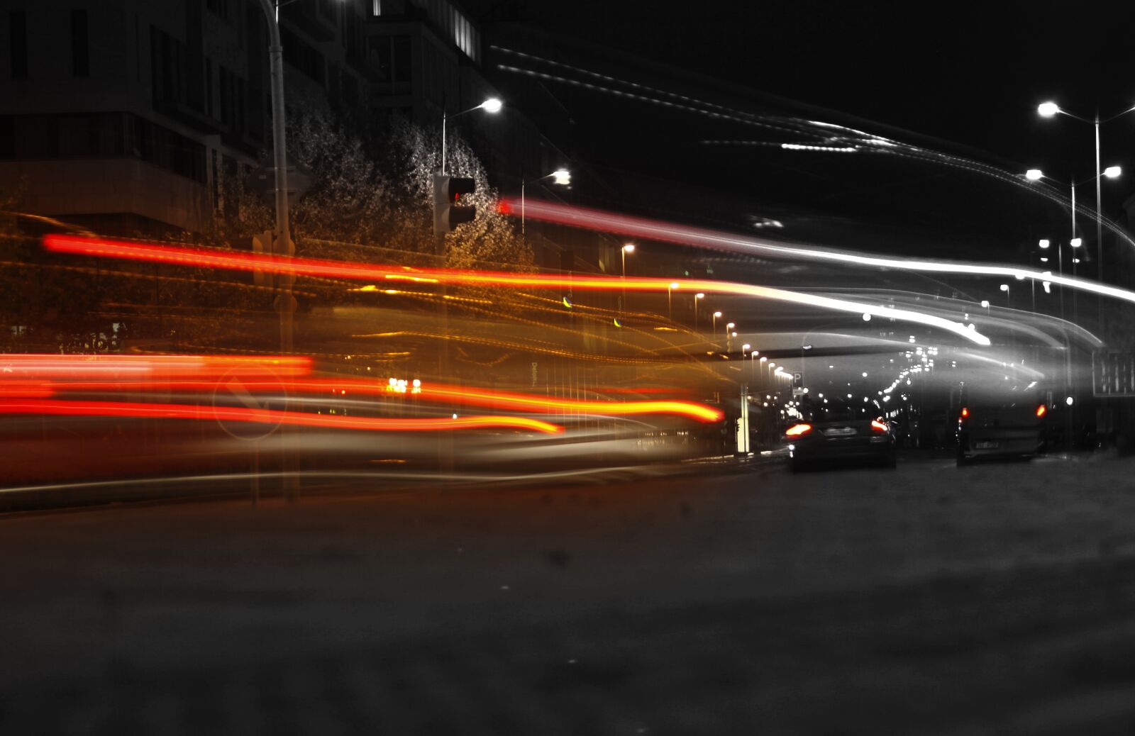 Canon EOS 50D sample photo. Night, cars, lights photography