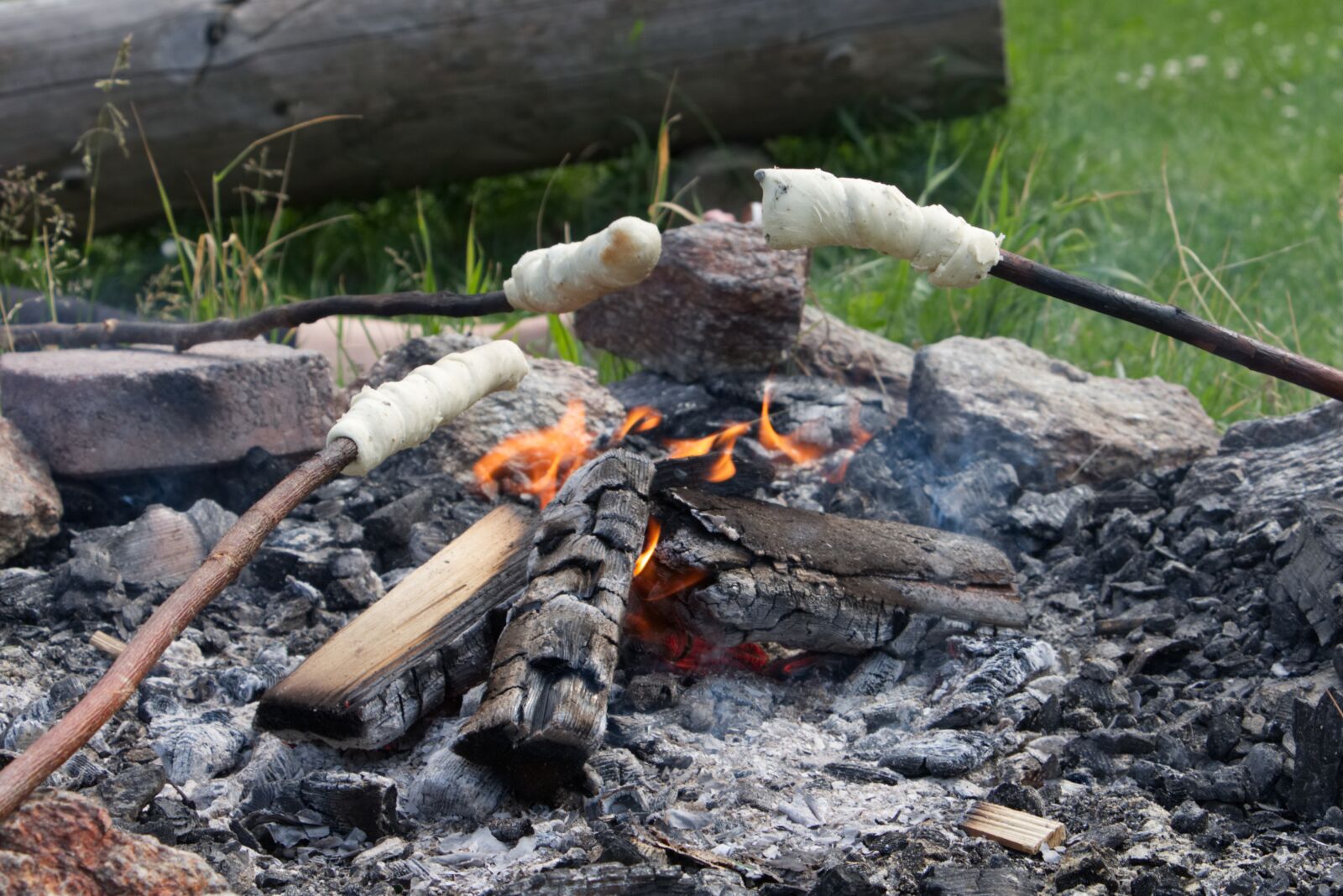 Canon EOS 70D sample photo. Stick bread, campfire, fire photography
