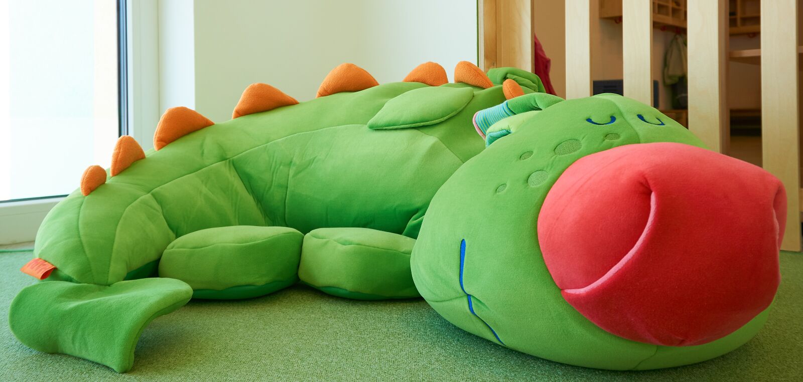 Sony a6000 sample photo. Stuffed animal, dragon, seat photography