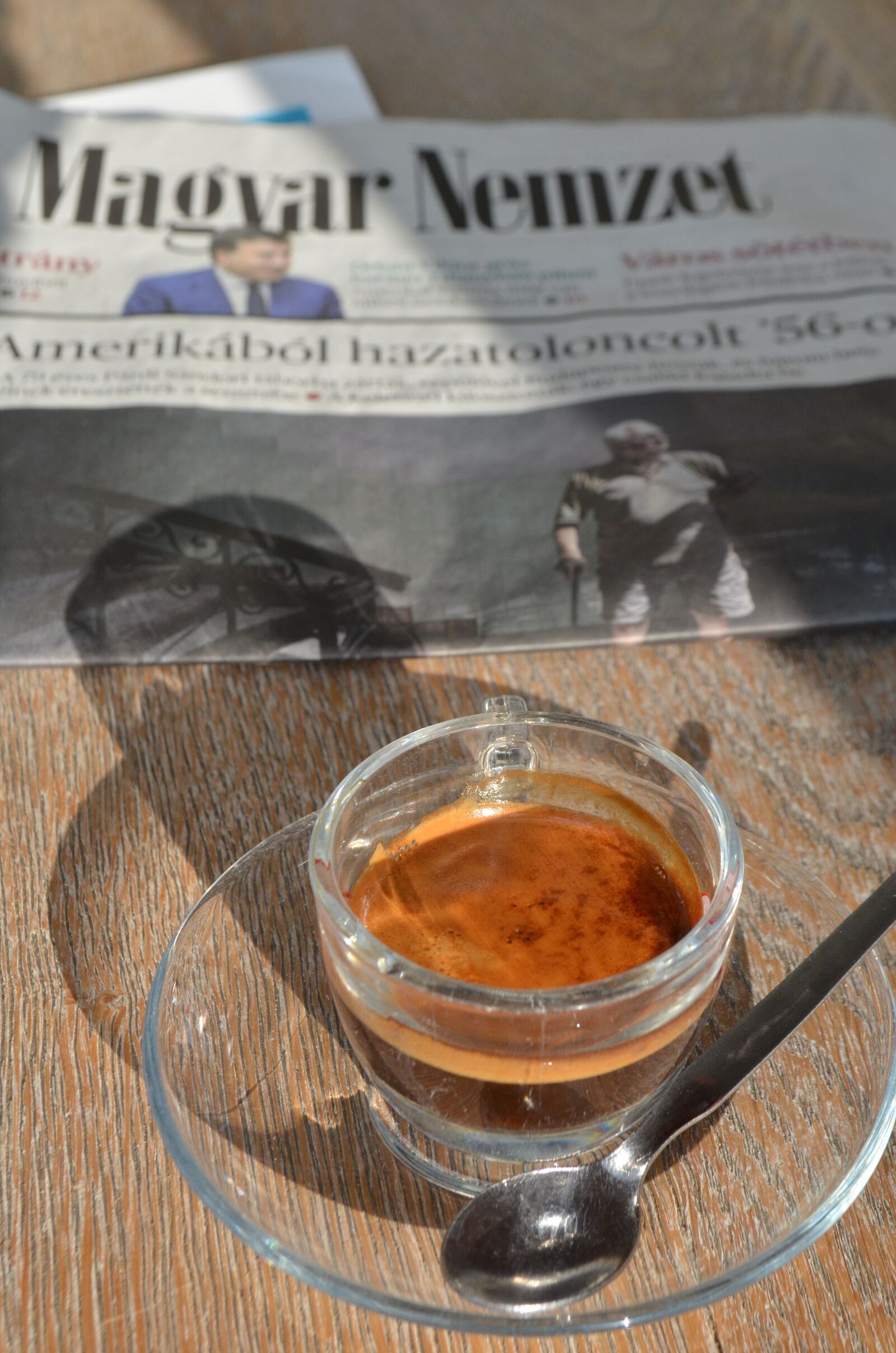Nikon D5100 sample photo. Coffee, newspaper, spoon photography