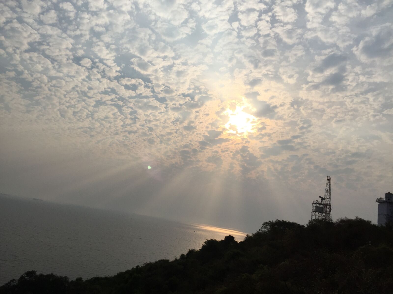 Apple iPhone 6 sample photo. Sun, light tower, india photography