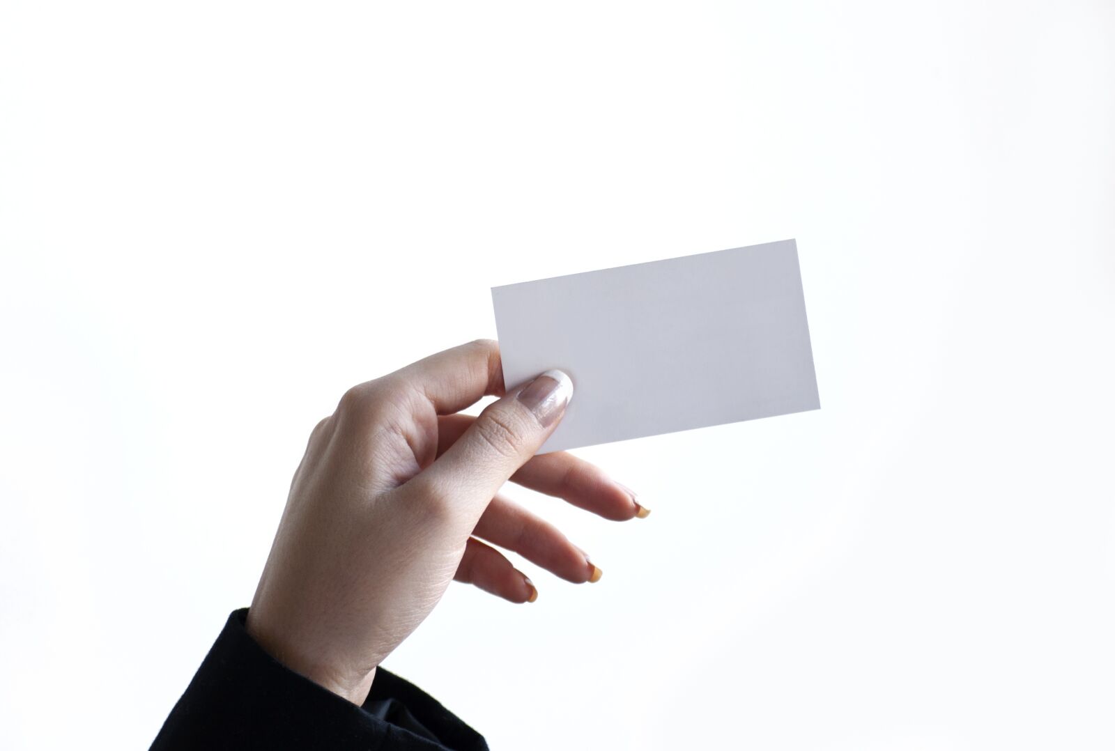 Nikon D5000 sample photo. Business, card, hand photography