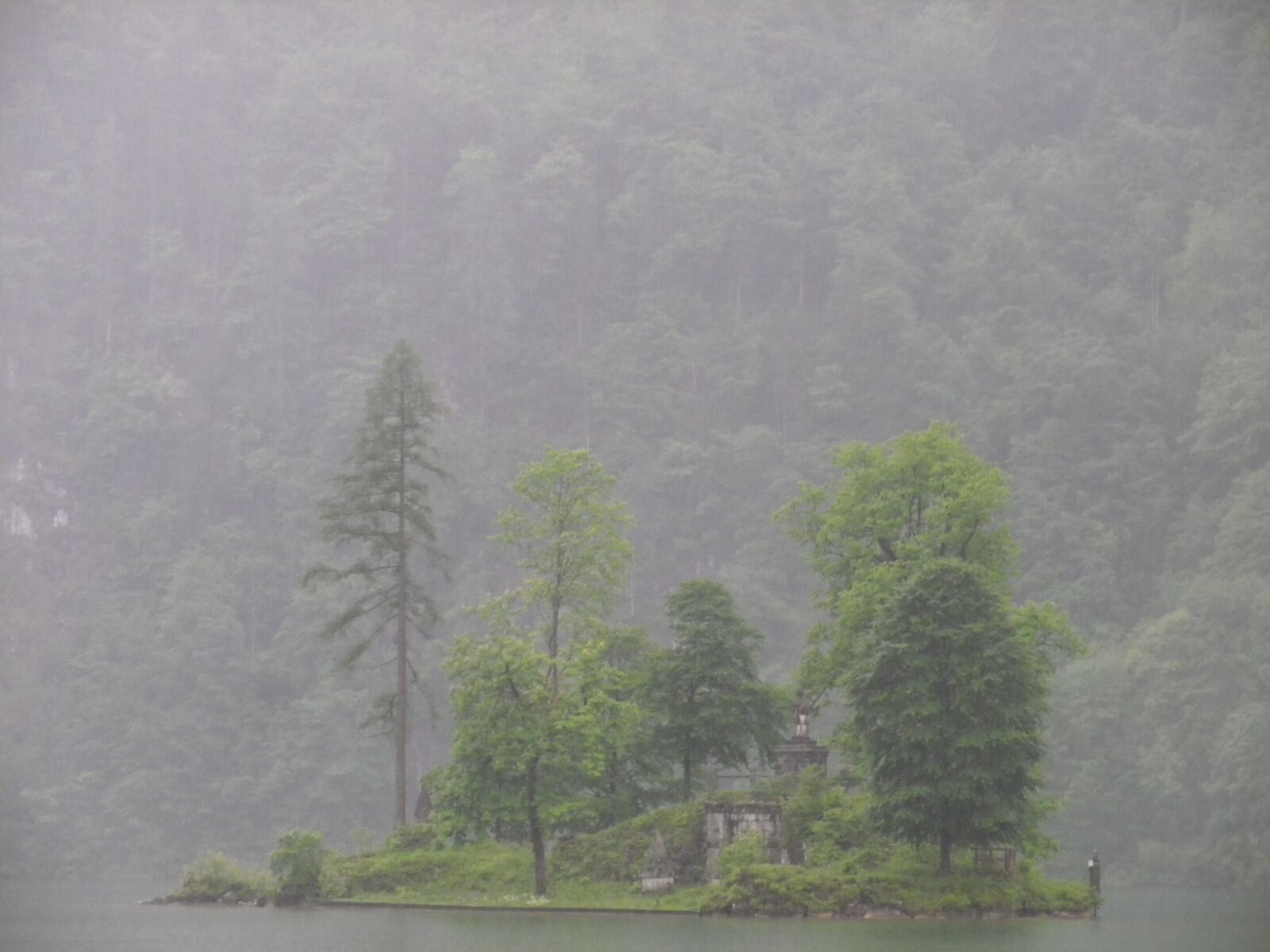 Pentax Optio RZ18 sample photo. Rain, island, forest photography