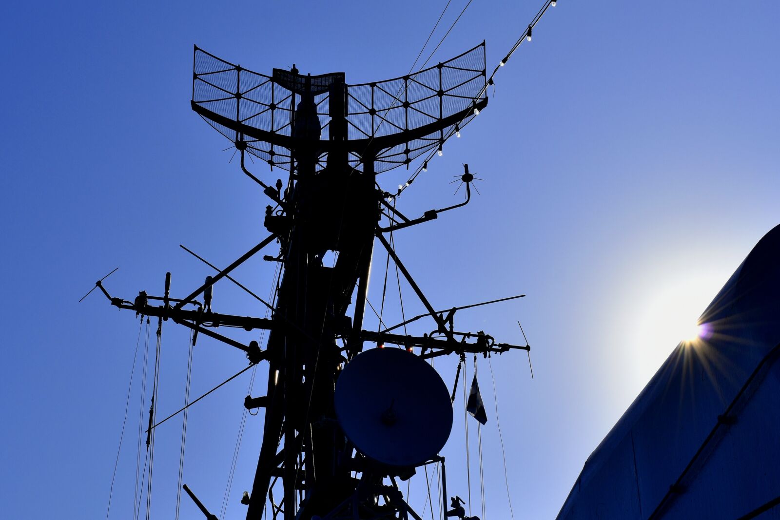 Nikon D3500 sample photo. Radar, ship, war ship photography