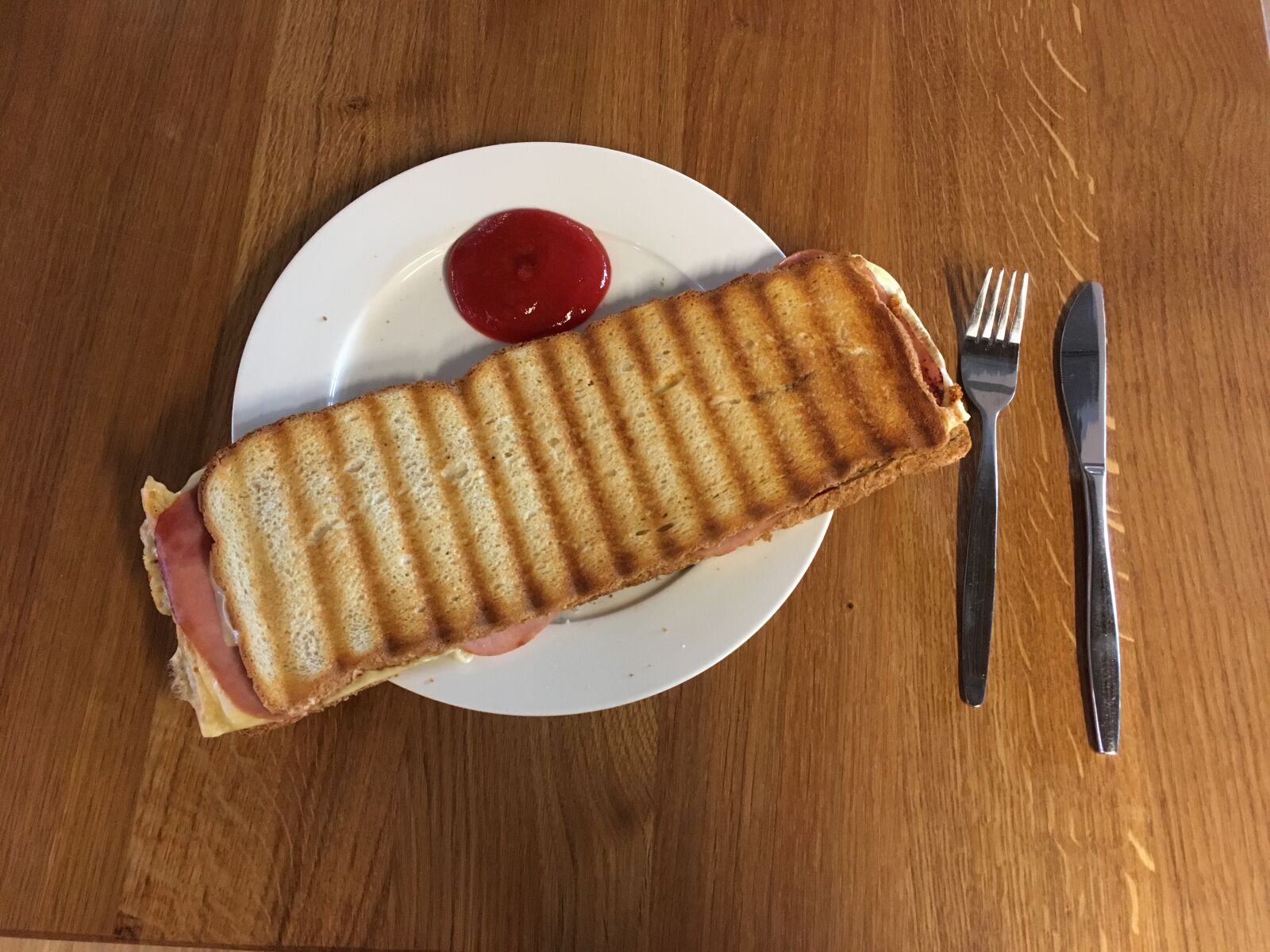 iPhone SE back camera 4.15mm f/2.2 sample photo. Fast, food, ketchup, lunch photography