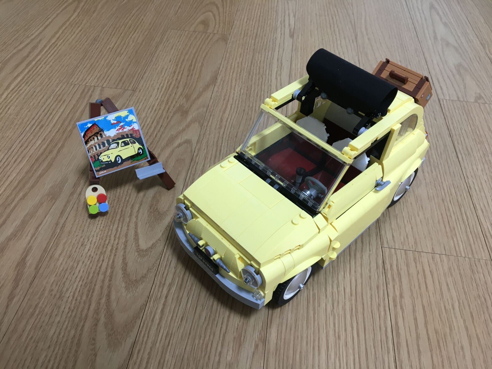 iPhone 6s back camera 4.15mm f/2.2 sample photo. Fiat, nuova 500, lego photography
