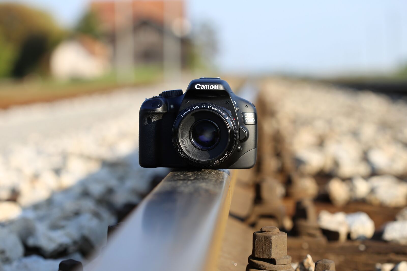 Canon EOS 6D + Canon EF 100mm F2.8 Macro USM sample photo. Camera on railway, photo photography