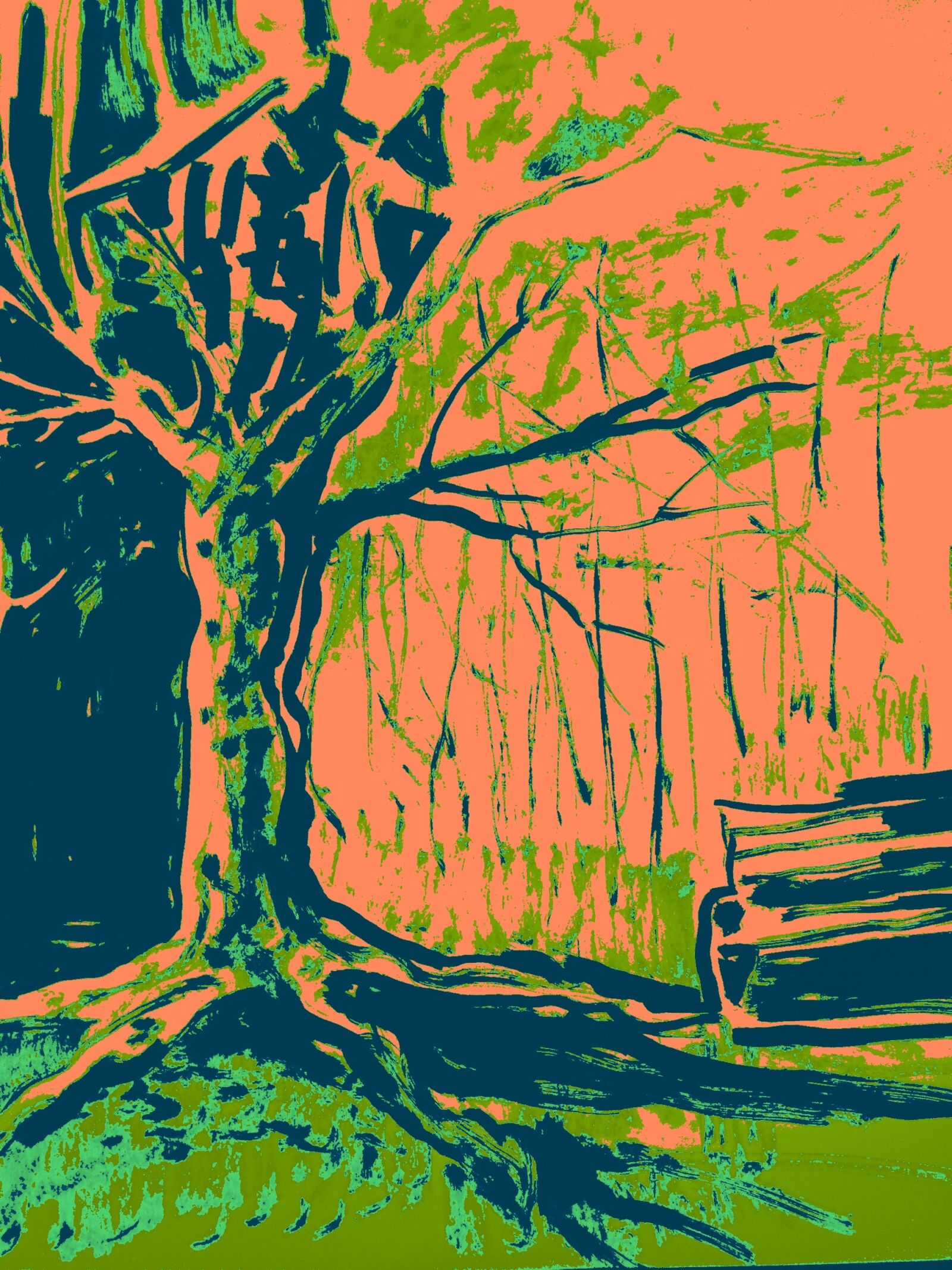 Apple iPhone 6 sample photo. Tree, drawing, lines photography