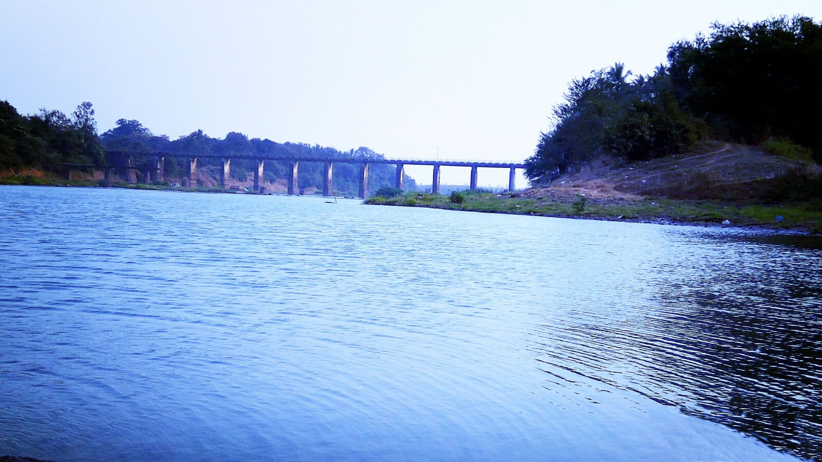 Xiaomi Redmi Note3 sample photo. River, bridge, nature photography