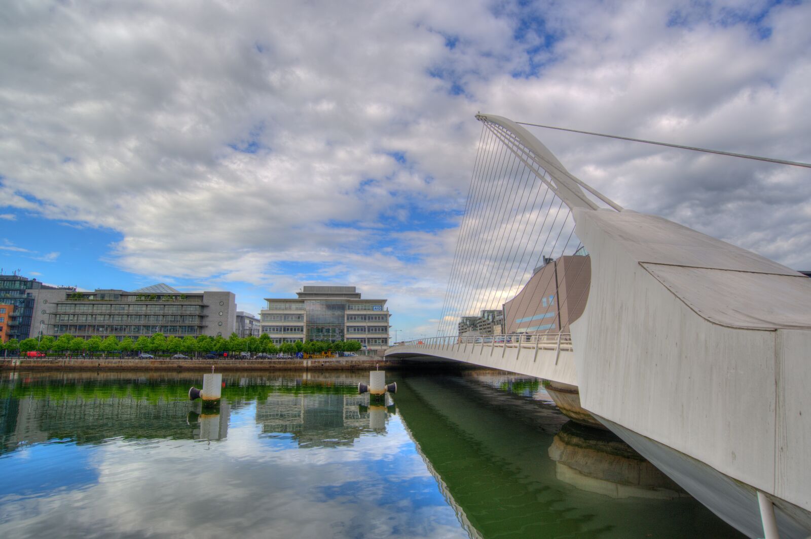 Nikon D610 sample photo. Bridge, dublin, harp photography