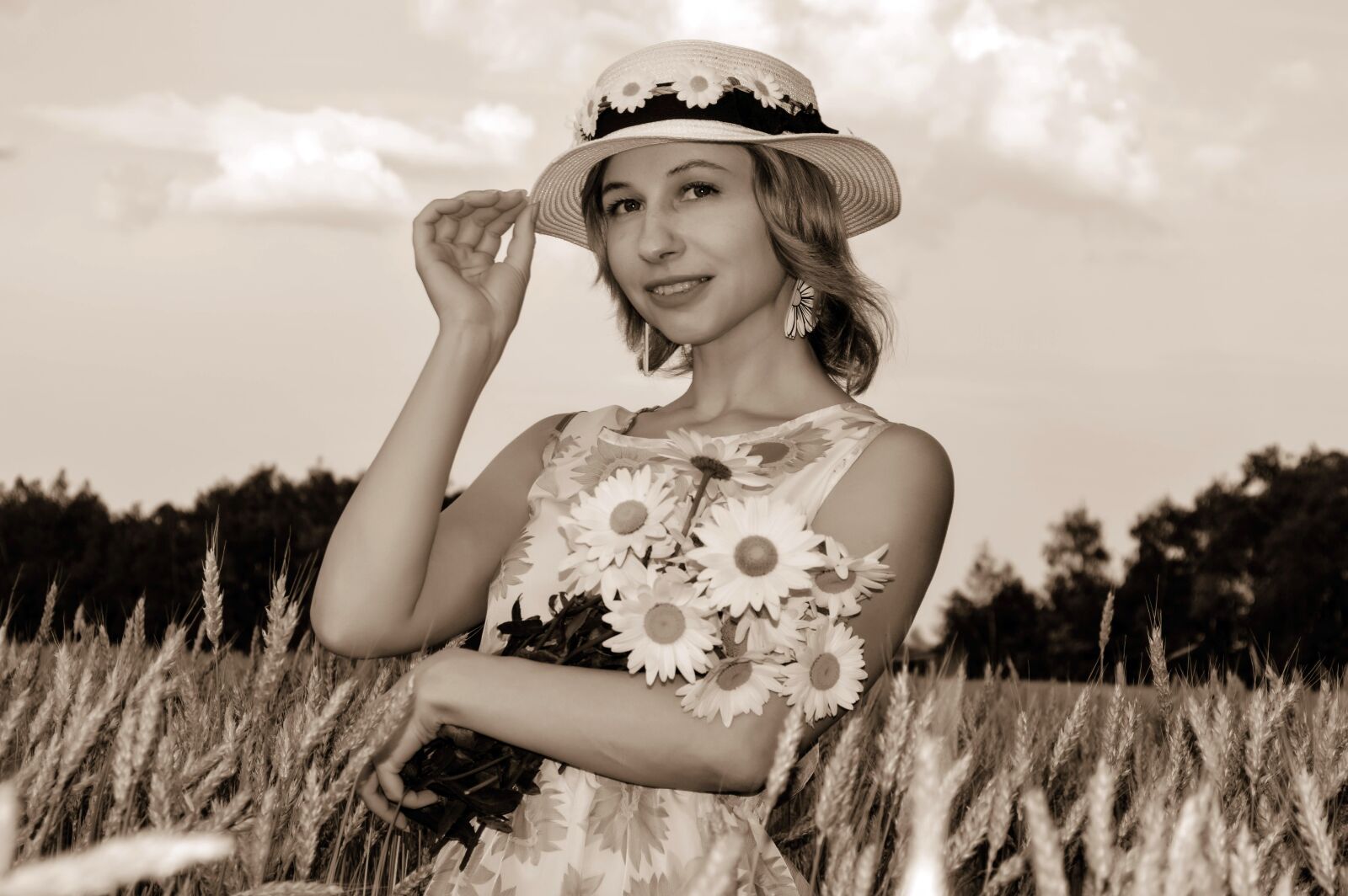 Nikon D3200 sample photo. Field, woman, wheat photography