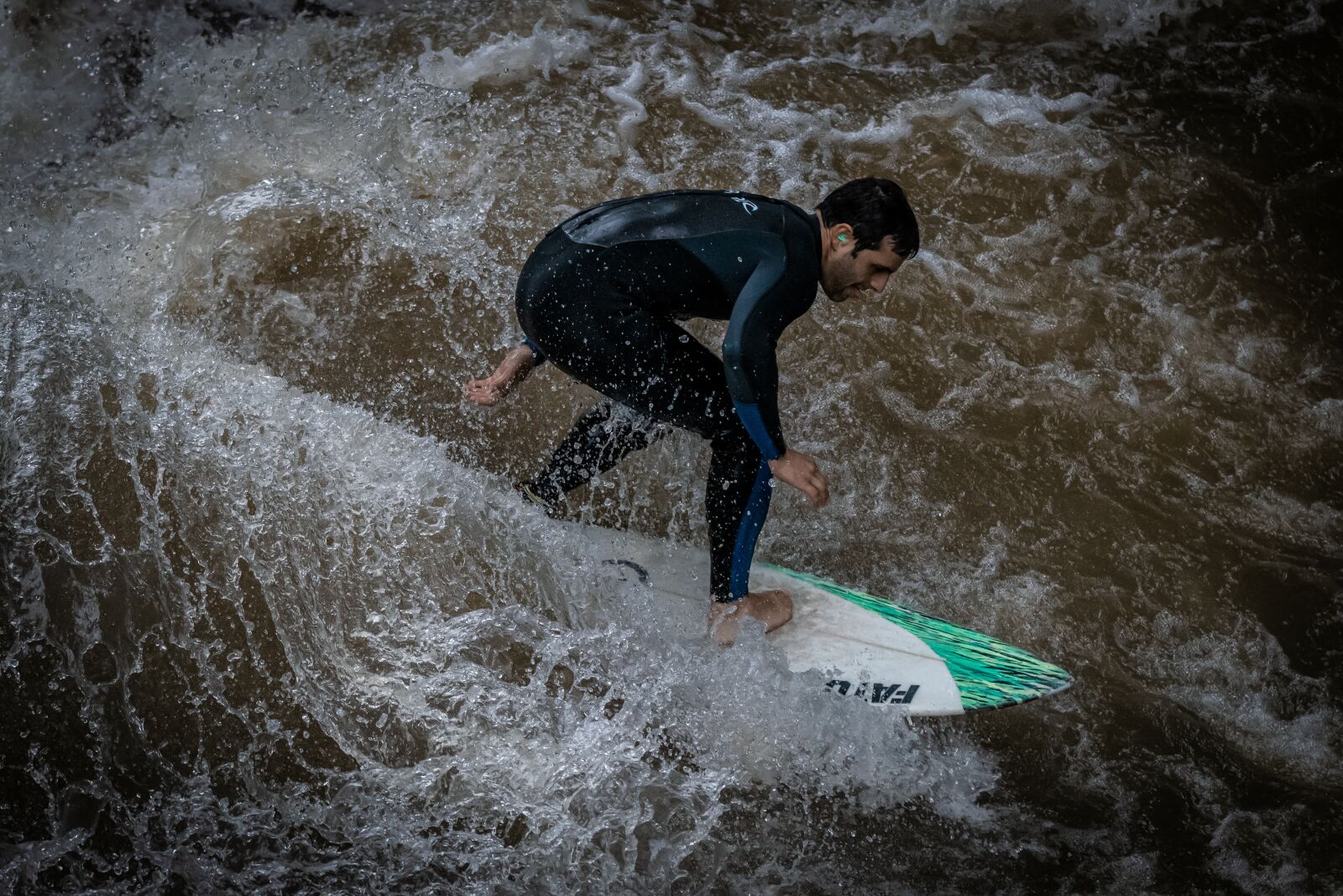 Canon EF 70-200mm F2.8L IS II USM sample photo. Surfer, munich, eisbach photography