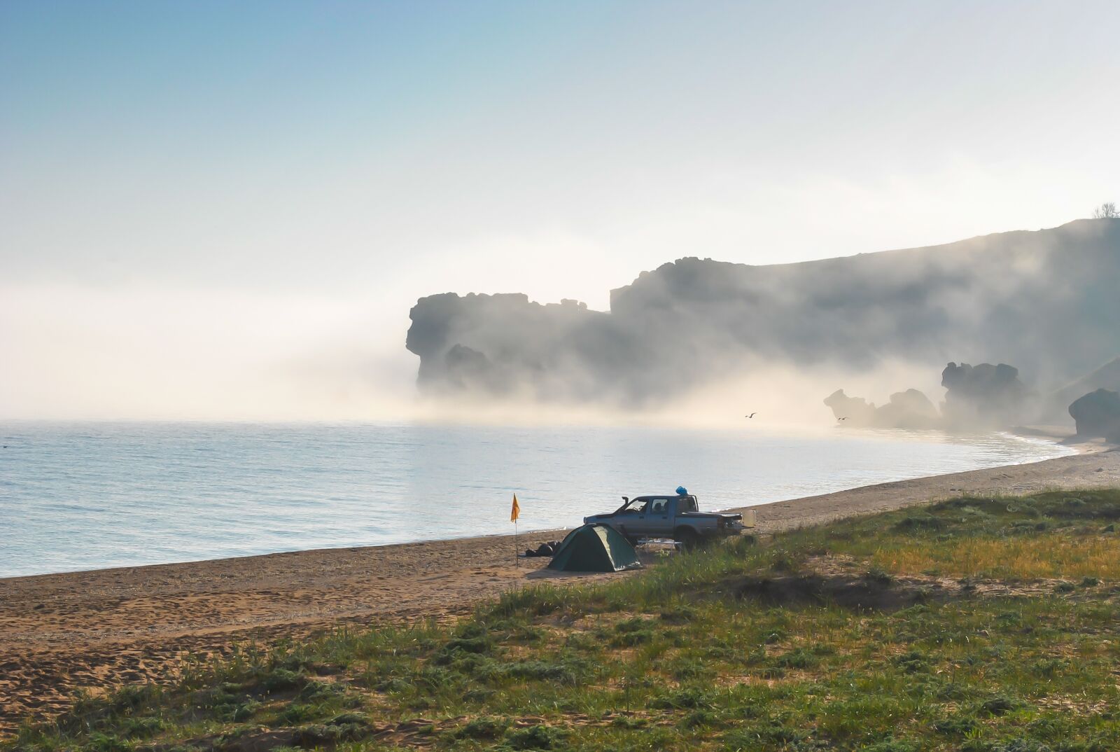 Nikon D3000 sample photo. Fog, sea, bay photography