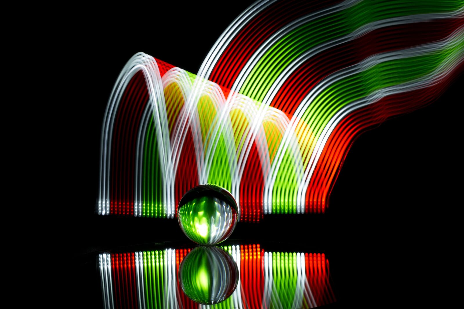 Canon EF 50mm F1.4 USM sample photo. Christmas colors, crystal ball photography